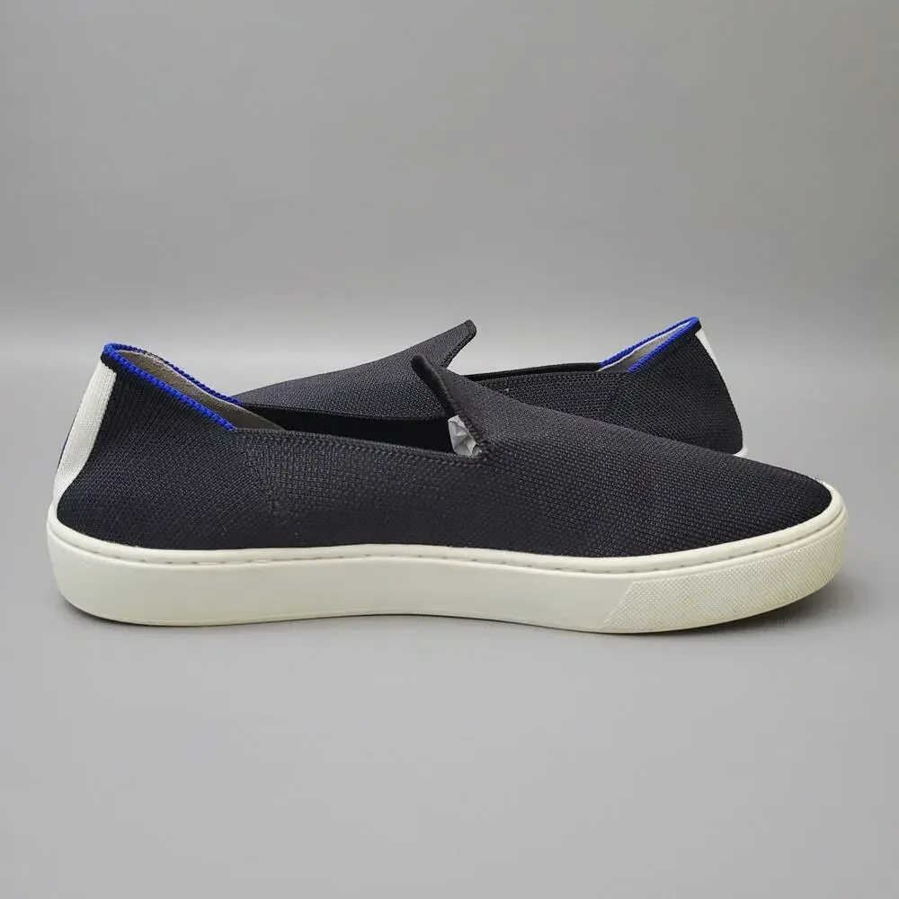 Rothys Slip On Sneaker Womens Size 9 Black Casual Knit Classic Loafer Shoes